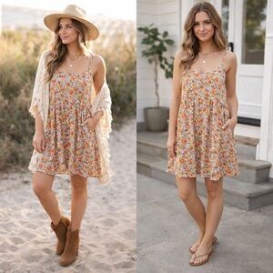 Hippie Rose Floral Mini Dress